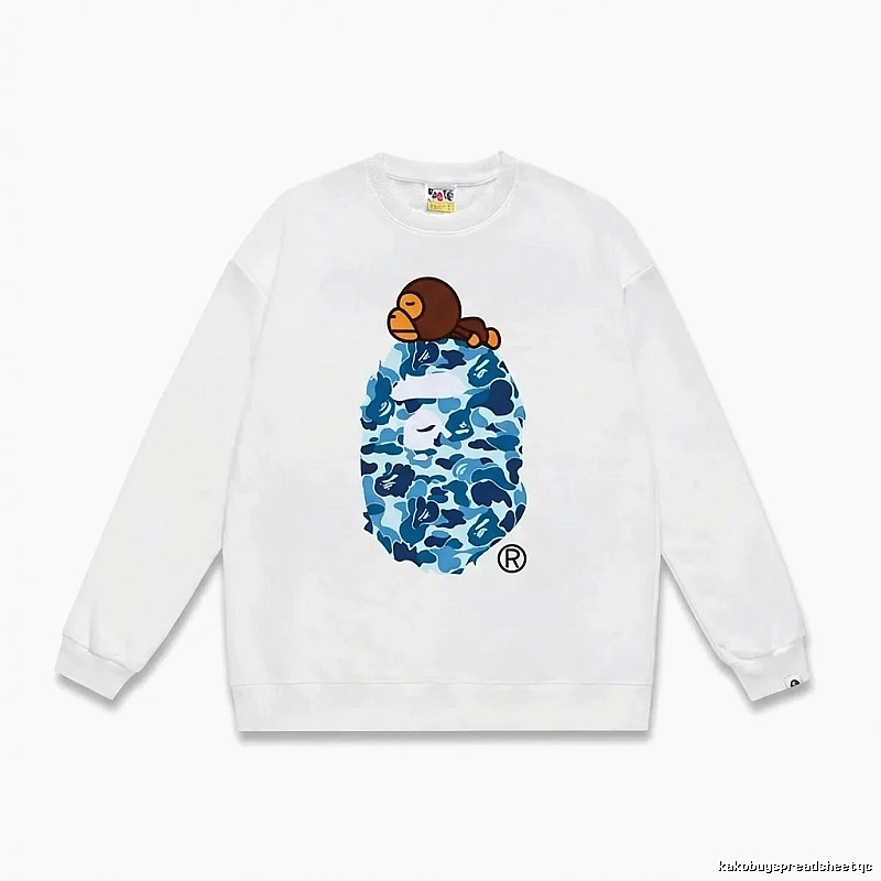 Bape camouflage-style white sweatshirt