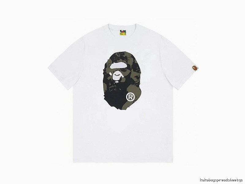 Bape camouflage style white T-shirt