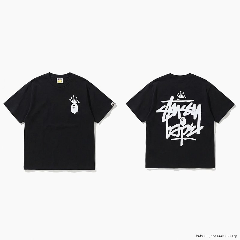 Bape Crown Graffiti Style Short-Sleeve Shirt