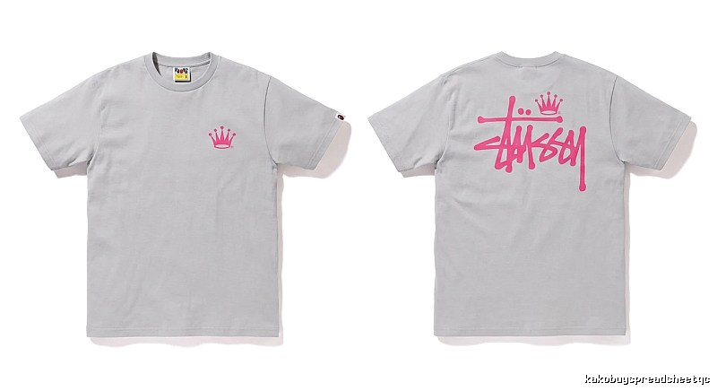 Bape Crown Print Trendy and Cool Short-sleeved Shirt