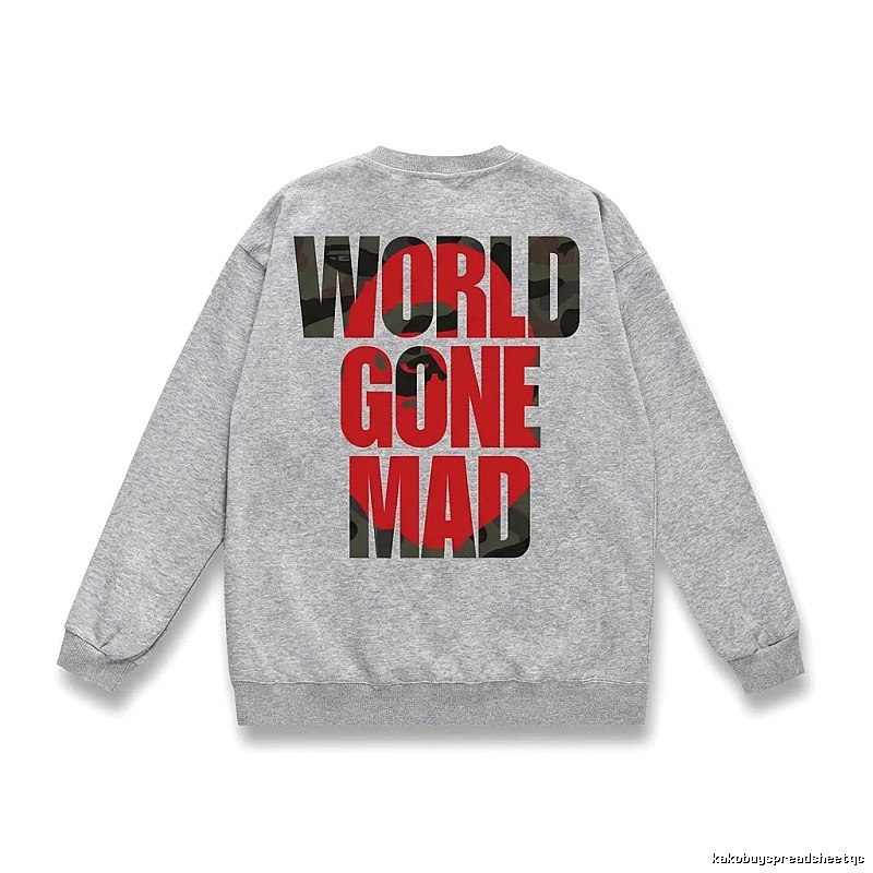 Bape grey letter sweatshirt
