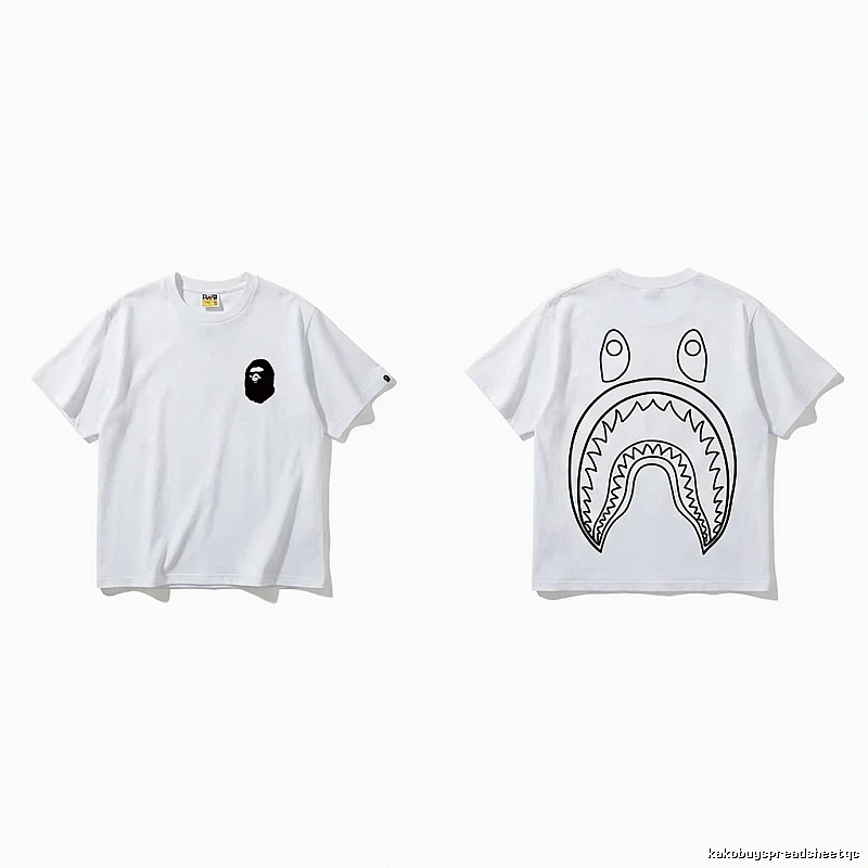 Bape Shark Series Simple White T-shirt