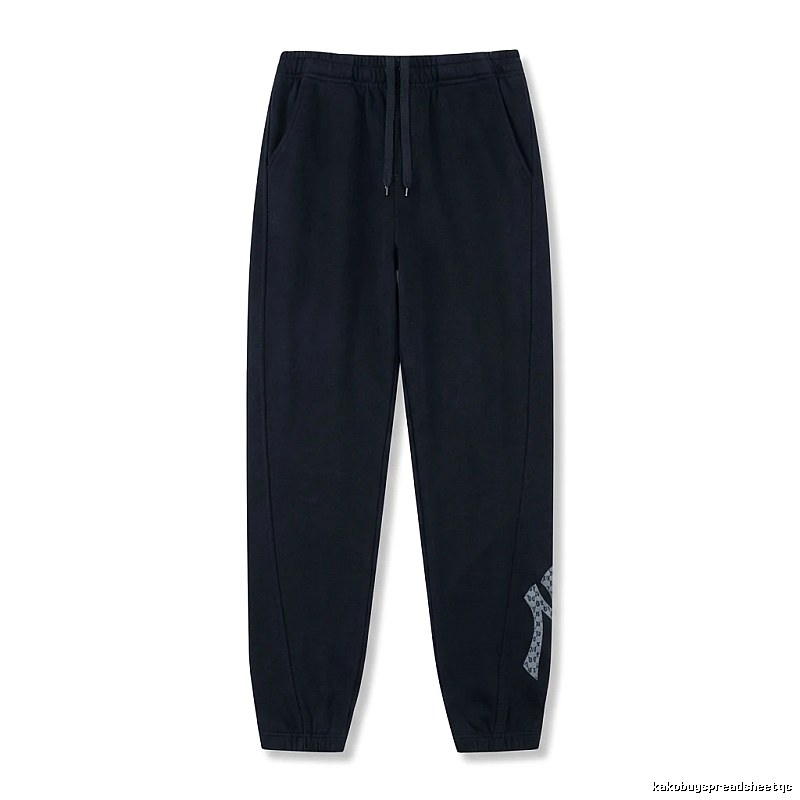 Basic style casual black pants of MLB