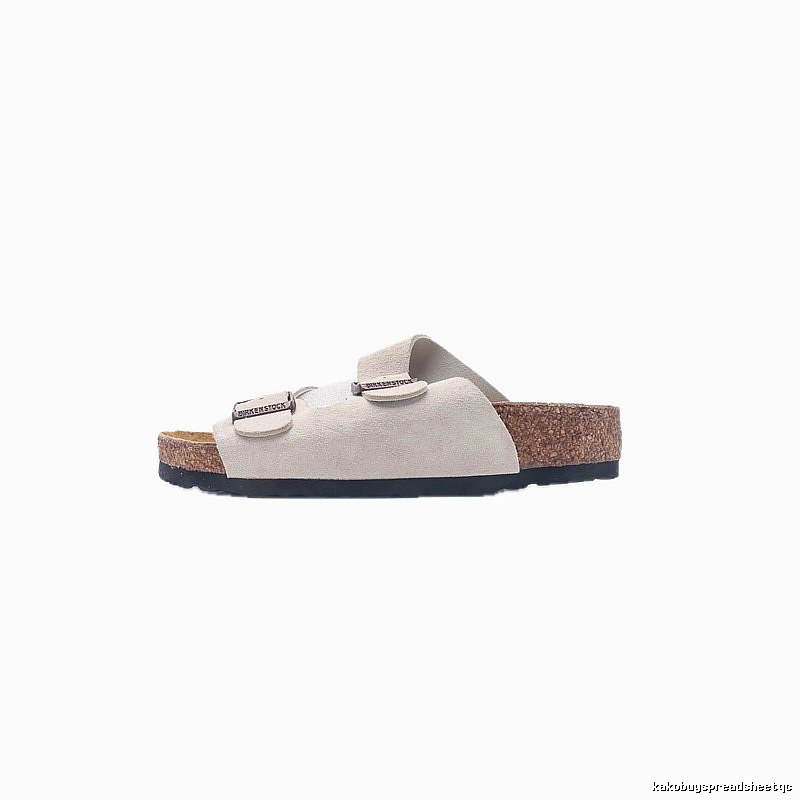 Birkenstock Double Buckle Casual Off-White Slide Sandals