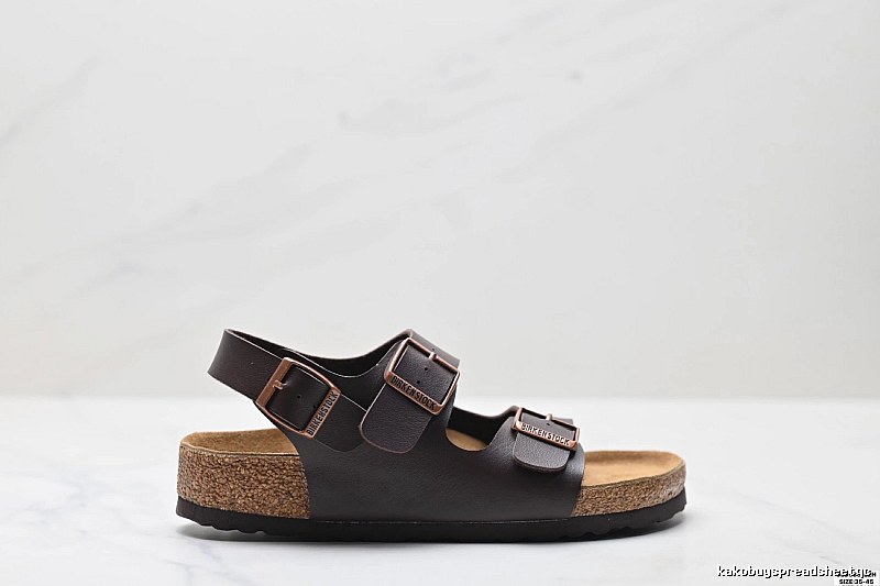 Birkenstock Vintage Casual Dark Brown Buckle Sandals