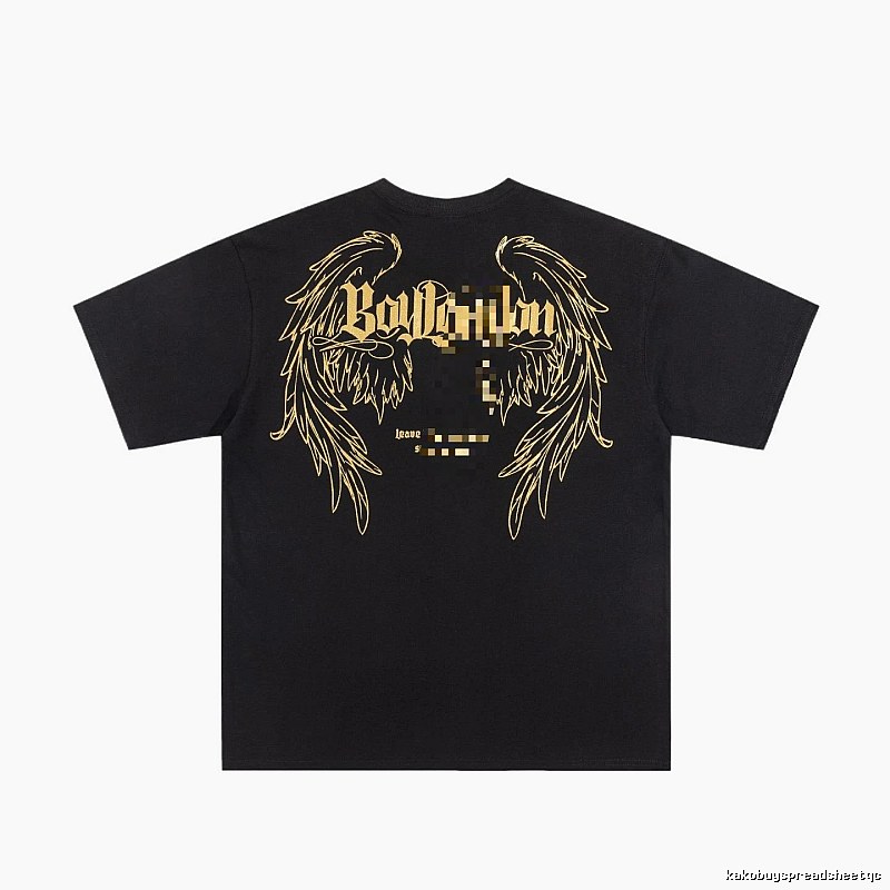 BOY LONDON Gothic Style Black T-shirt with Gold Foil Wings
