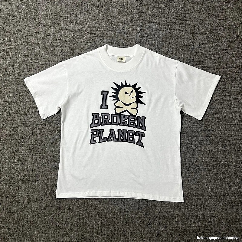 Broken Planet Classic Graphic T-shirt White Cotton Bold for Daily Styling