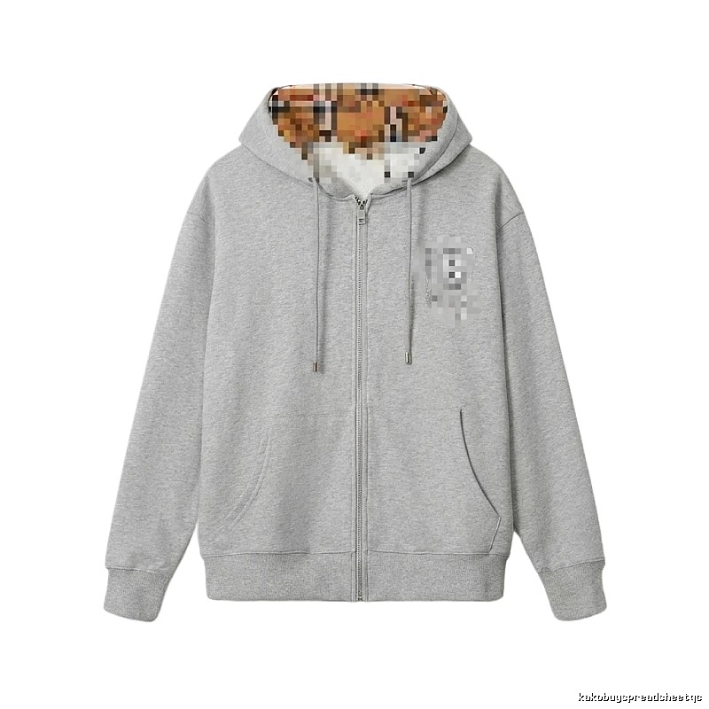 Burberry checkered casual grey hoodie