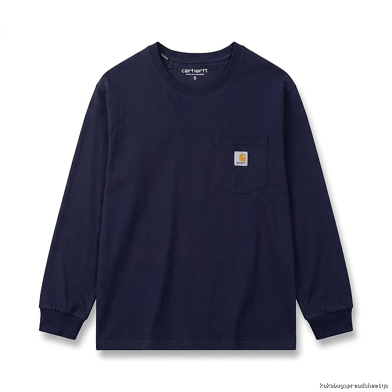 Carhartt simple and casual style navy long-sleeve