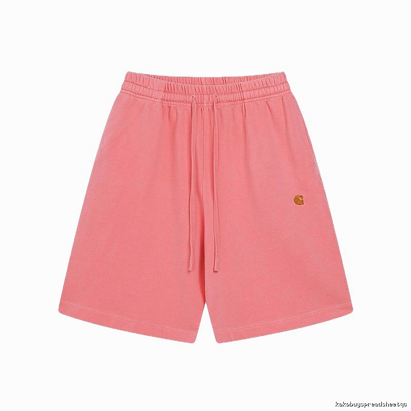 Carhartt WIP Embroidered Casual Style Pink Drawstring Shorts