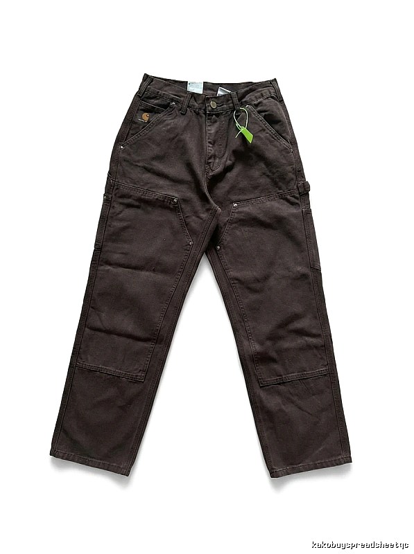 Carhartt workwear style dark brown long trousers
