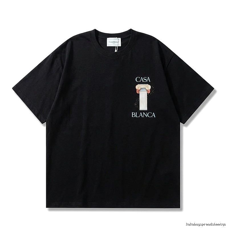Casablanca Print Retro Black T-shirt