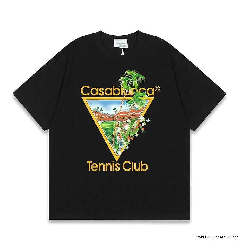 Casablanca Printed Casual Black T-shirt