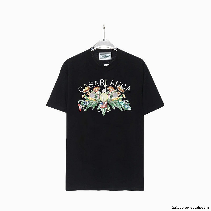 Casablanca - printed casual black T - shirt