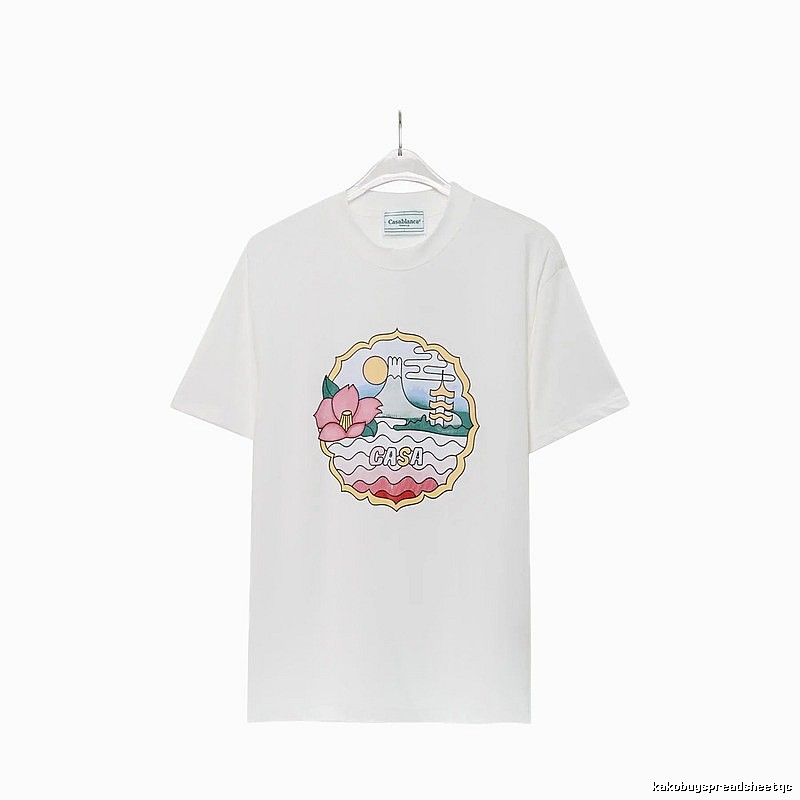 Casablanca - printed Japanese - style white T - shirt