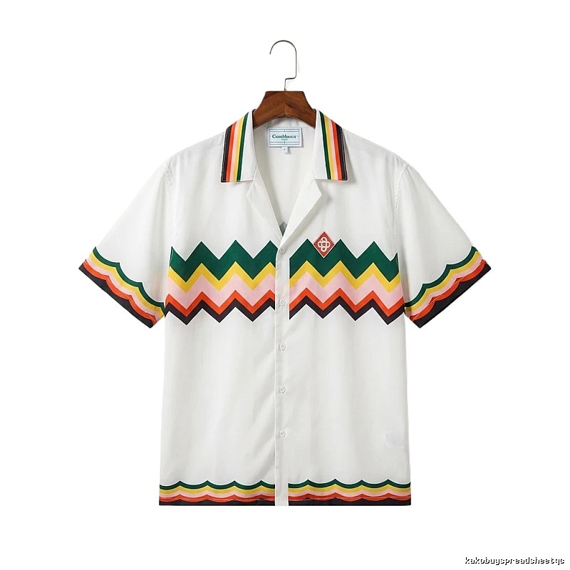 Casablanca retro-style colorful striped shirt