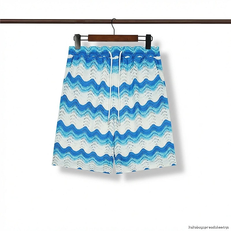 Casablanca Wave Style Blue and White Shorts