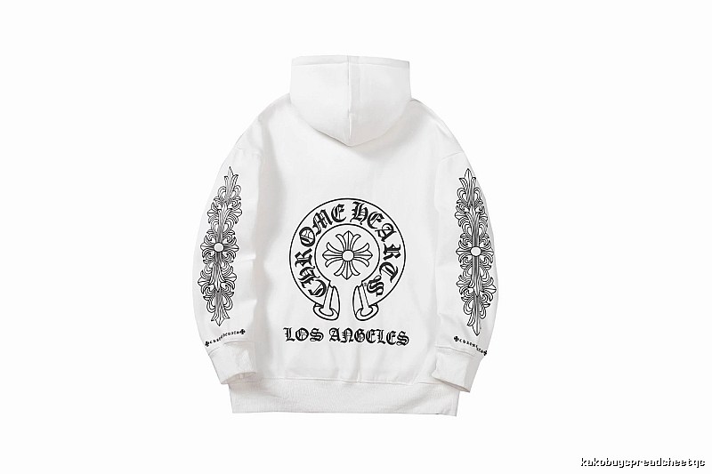 Chrome Hearts 2088-26 White Cross Graphic Hoodie Weekend Wear