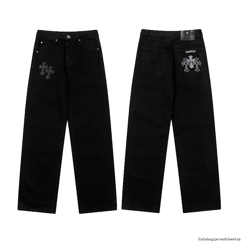 Chrome Hearts Classic Graphic jeans Light Denim Jeans with Travel-Friendly Style