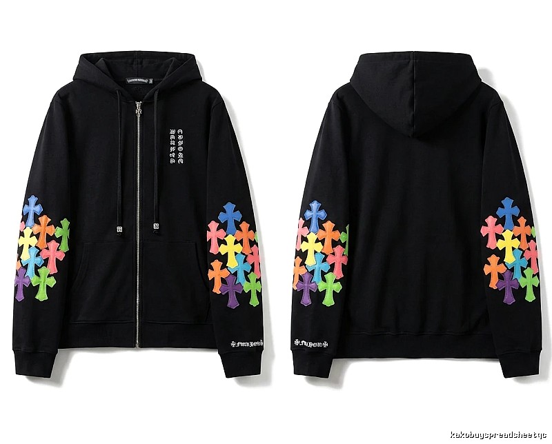 Chrome Hearts Colorful Cross Style Black Sweatshirt