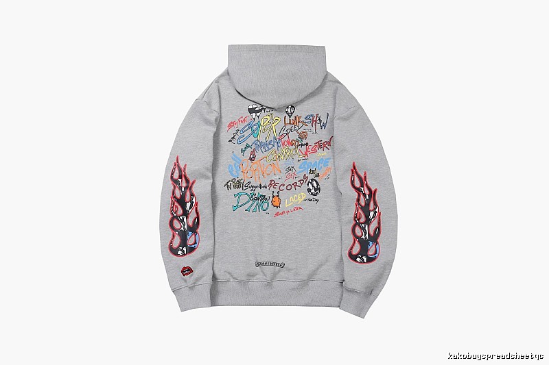 Chrome Hearts Compact Cross graphic hoodie Black Blue Cross for Smart Casual Looks