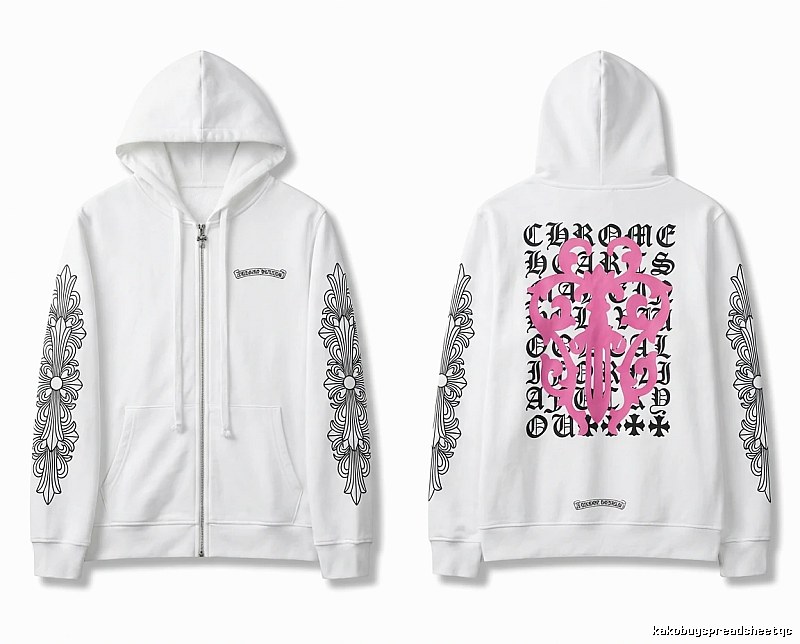Chrome Hearts Cross Flower Trendy and Cool Style White Sweatshirt