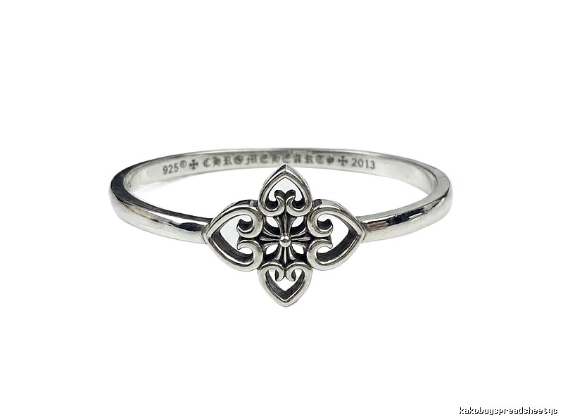 Chrome Hearts Cross Flower Vintage Silver Ring