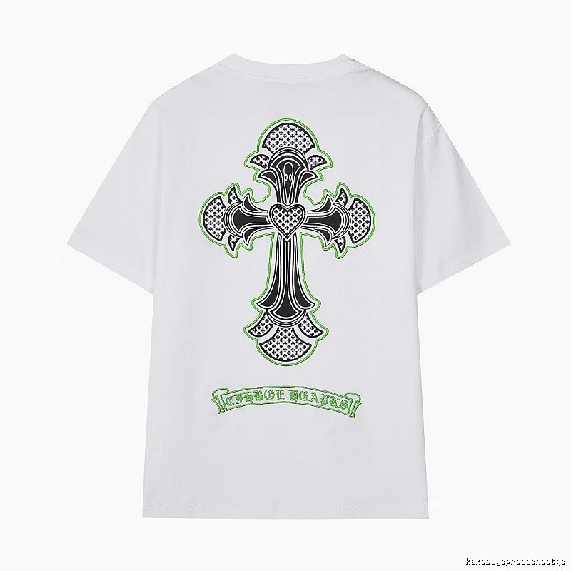 Chrome Hearts Cross Print Street Style White T-Shirt