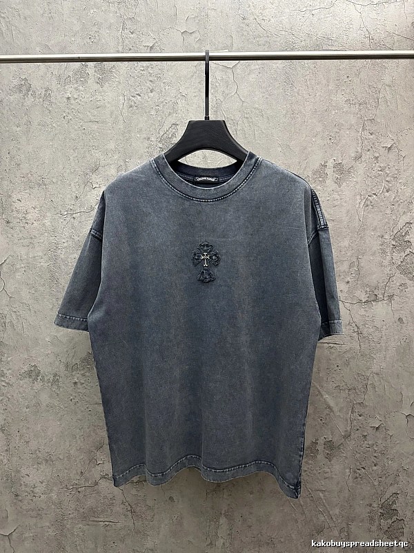 Chrome Hearts Cross Retro Style Gray T-shirt