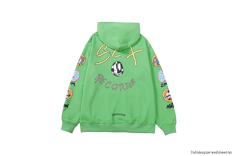 Chrome Hearts Easy Match Cross graphic hoodie Black Blue Cross for Everyday Use