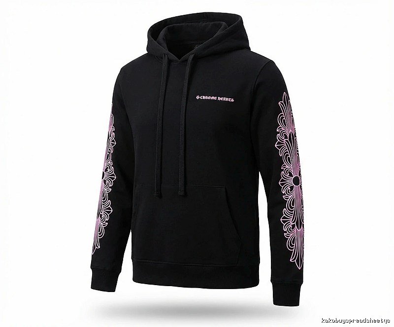 Chrome Hearts Gothic Style Black Hoodie