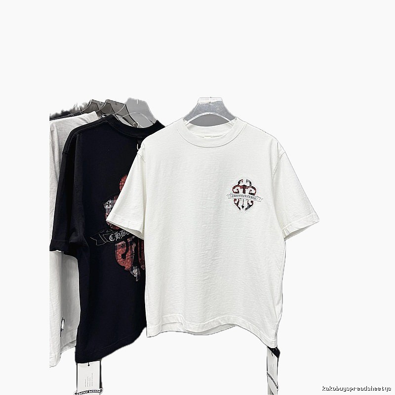Chrome Hearts Patchwork Cross Street Style White T-Shirt