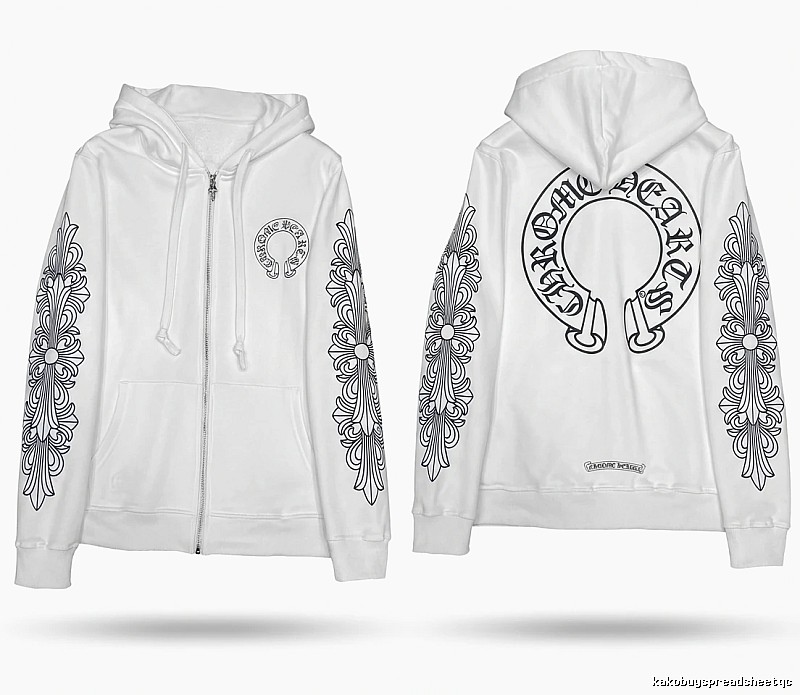 Chrome Hearts Printed Trendy and Cool Style White Hoodie