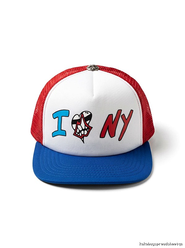 Chrome Hearts red, white and blue trendy brand hat