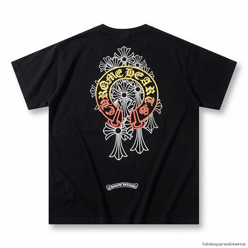 Chrome Hearts Retro Style Black T-shirt