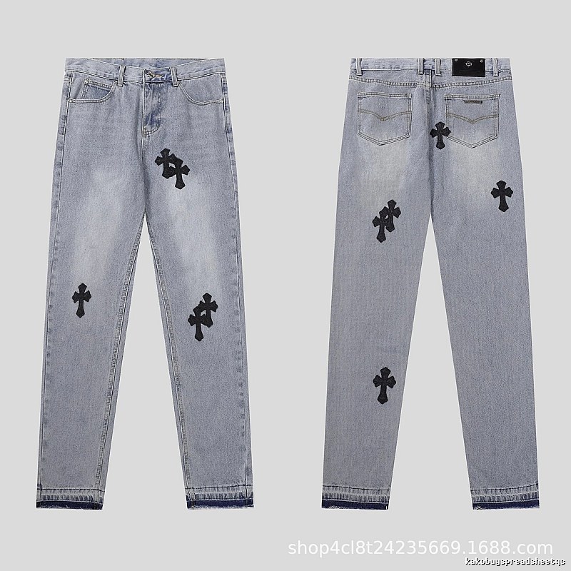 Chrome Hearts Sport Graphic jeans Light Denim Jeans for Warm Weather