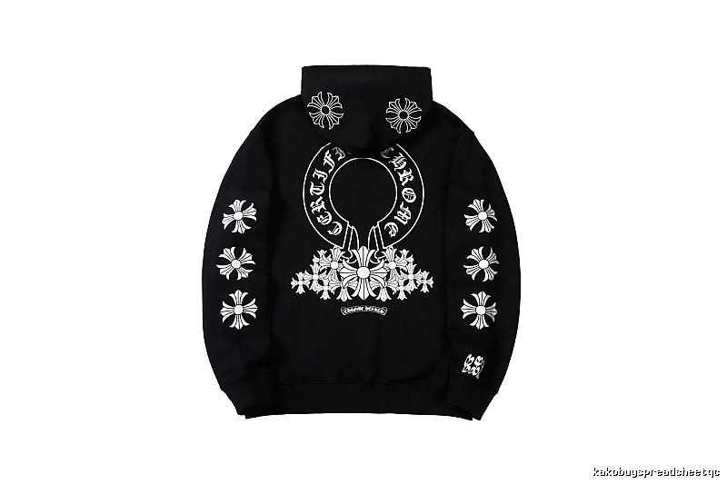 Chrome Hearts Urban Cross graphic hoodie Black Blue Cross with Statement Pattern