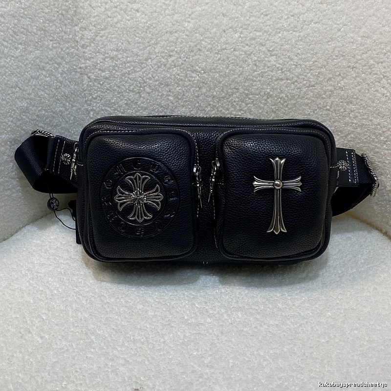 Chrome Hearts Waist Bag with Black Double-pocket Bag for Daily Rotation