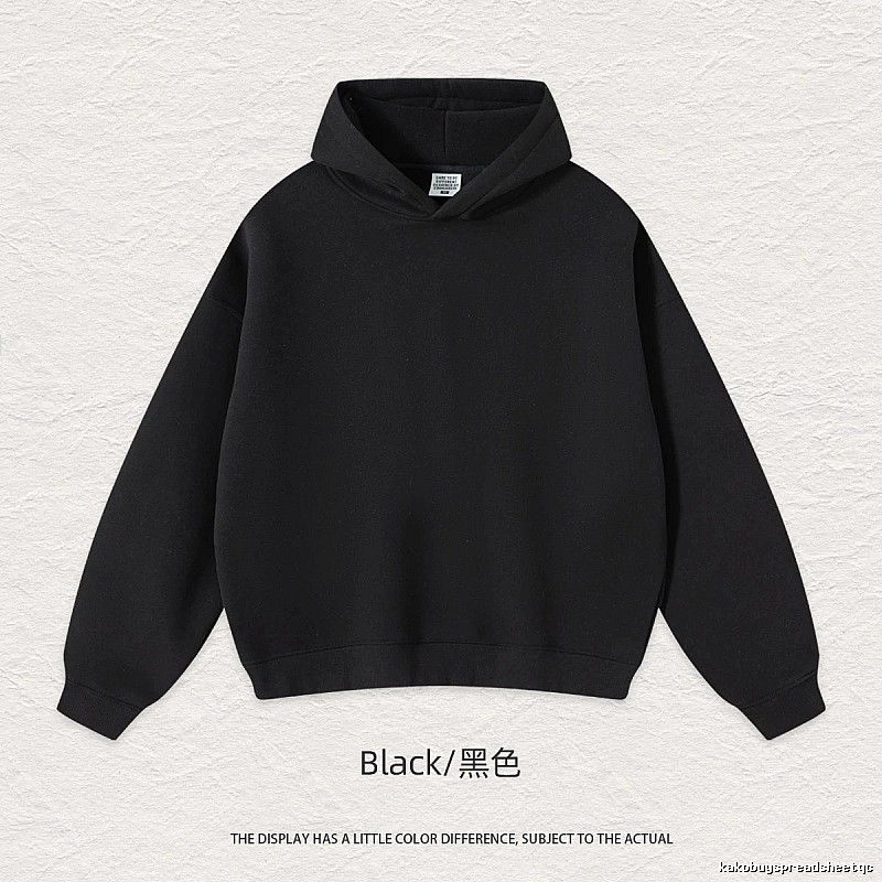 Classic Blank pullover hoodie Black Minimal A for Daily Styling