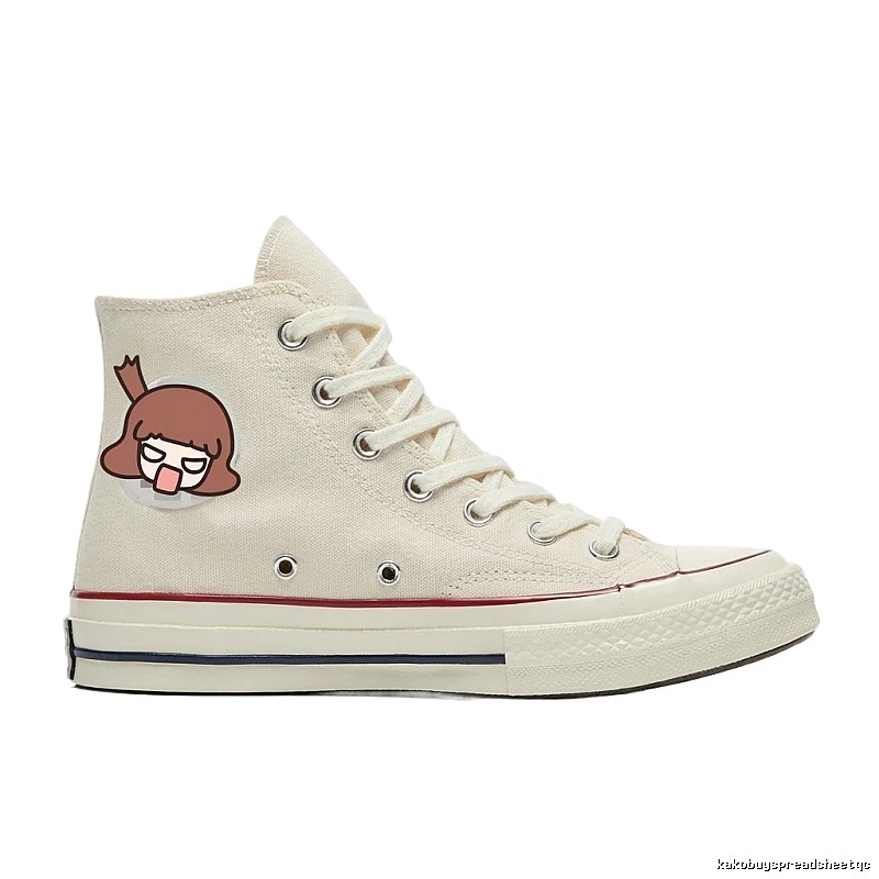Converse Cartoon Trendy Style White High-top Shoes