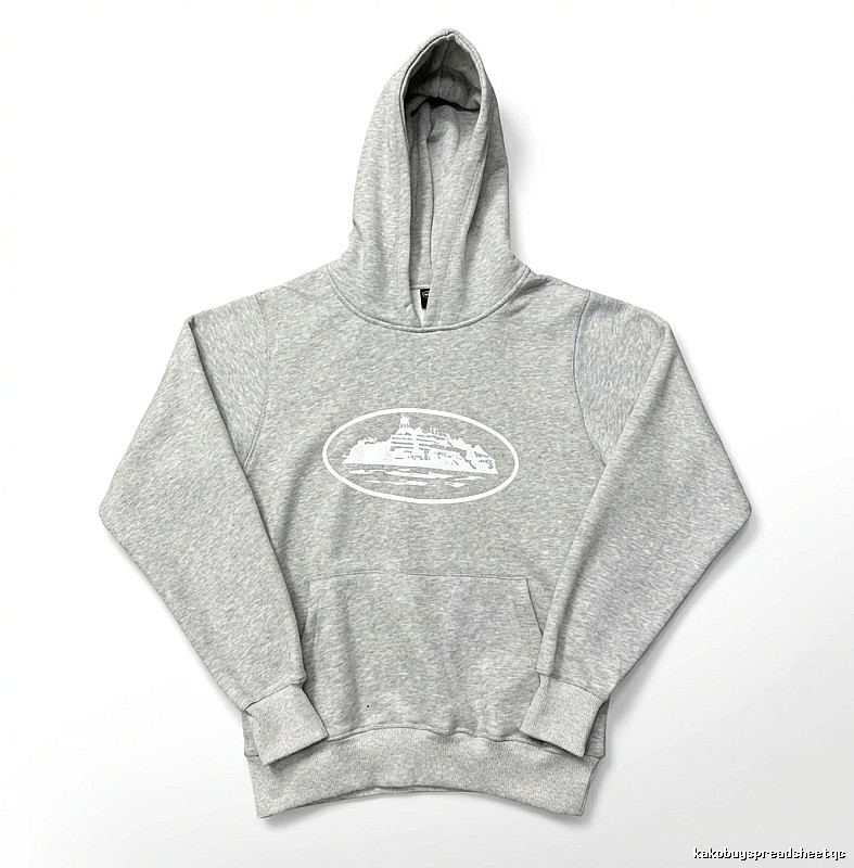 Corteiz Grey Minimalist Style Hoodie