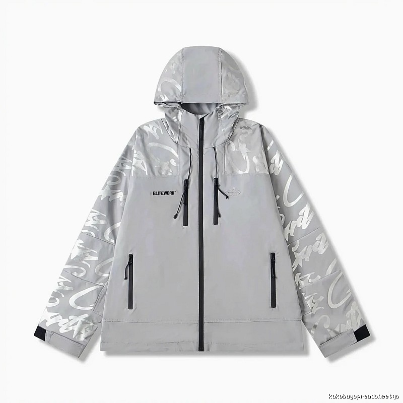 Corteiz Printed Trendy Cool Grey Jacket