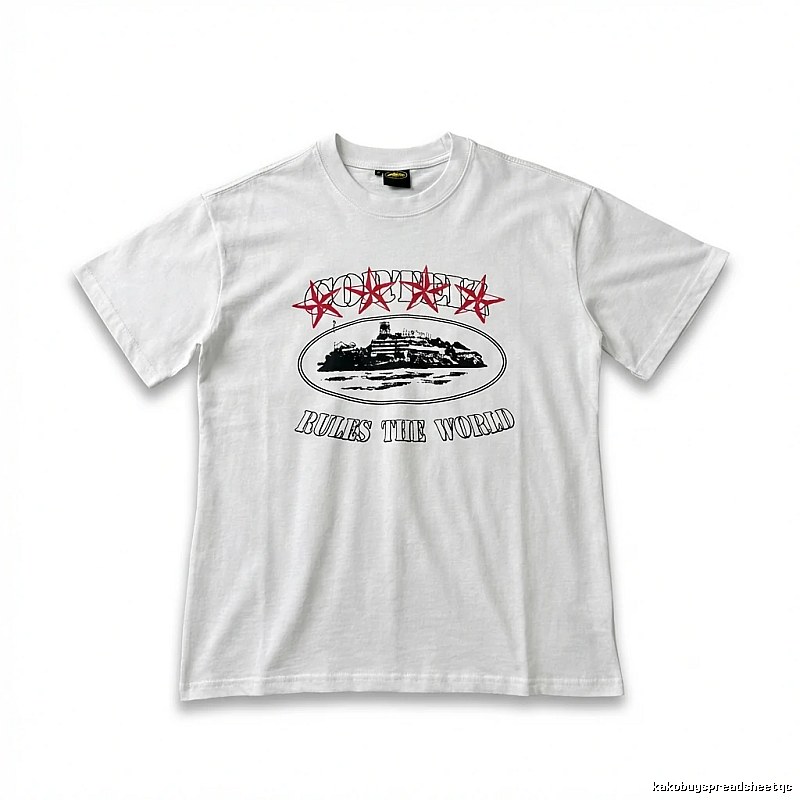 Corteiz trendy style white T-shirt