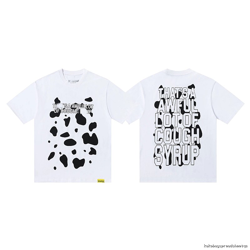 COUGH SYRUP Print Street Style White T-Shirt