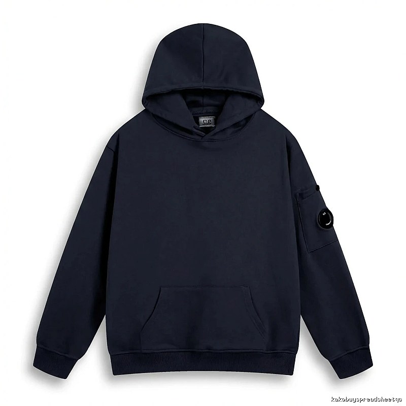 C.P. Navy Blue Minimalist Style Hoodie
