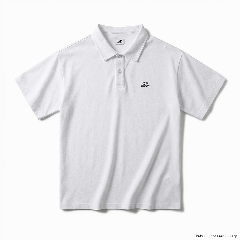 C.P simple style white Polo shirt