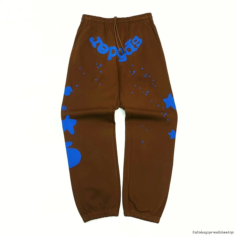 Daily Edit Sp5der Graphic Sweatpants - Brown