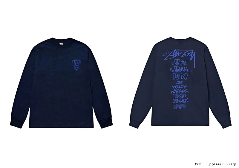 Dark blue hoodie with Stussy graffiti style