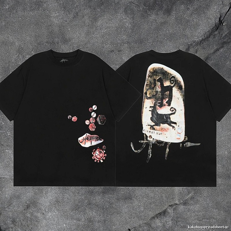 Denim Tears Black Graphic T-Shirt Visual Accent