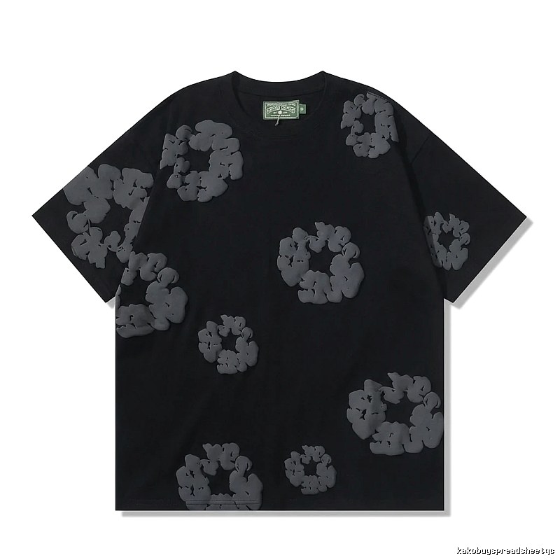 DENIM TEARS Dark Style Black Short-Sleeve